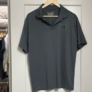 Under Armour Men's Grey Shirt / Golf Shirt / Polo